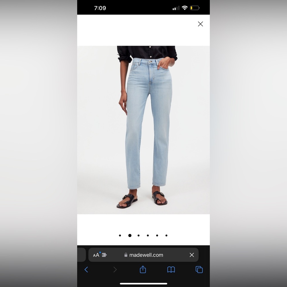 Madewell Perfect Vintage Fit jeans.
